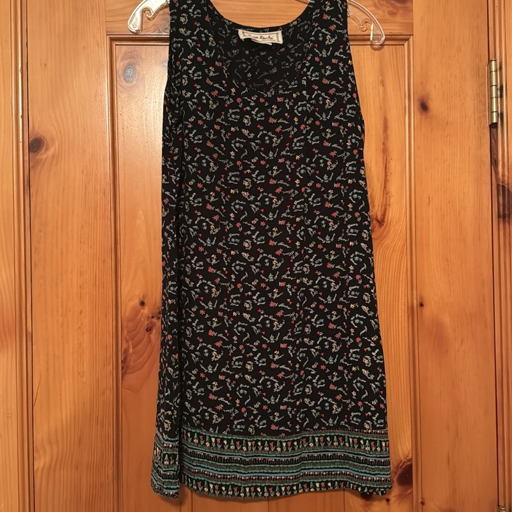 Loco Linford “Smell the Flowers" Ditsy Print Rayon Mini Sundress EUC Sz M